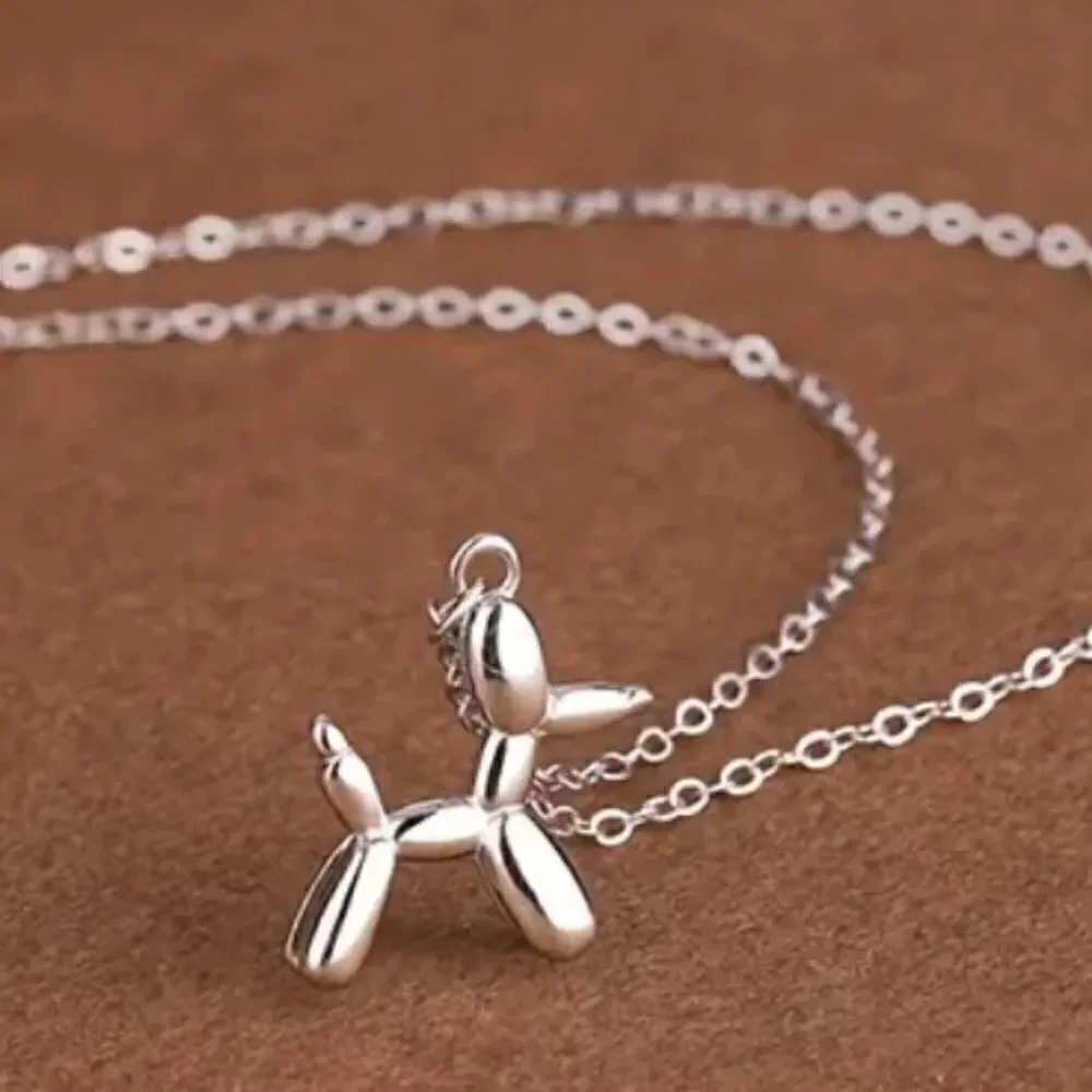 necklace balloon dog pendant plain necklaces